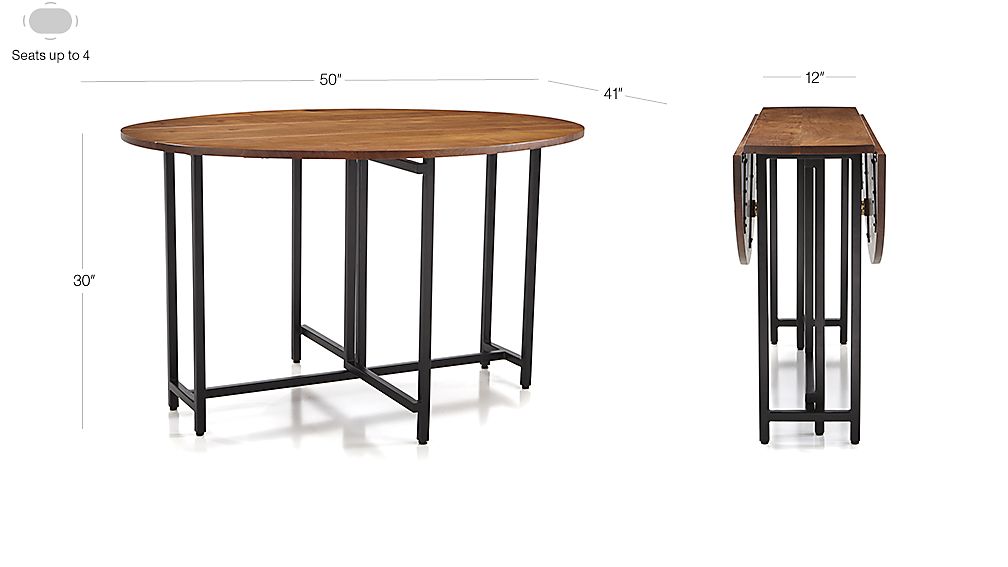 Origami Drop Leaf Oval Dining Table + Reviews | Crate and ...