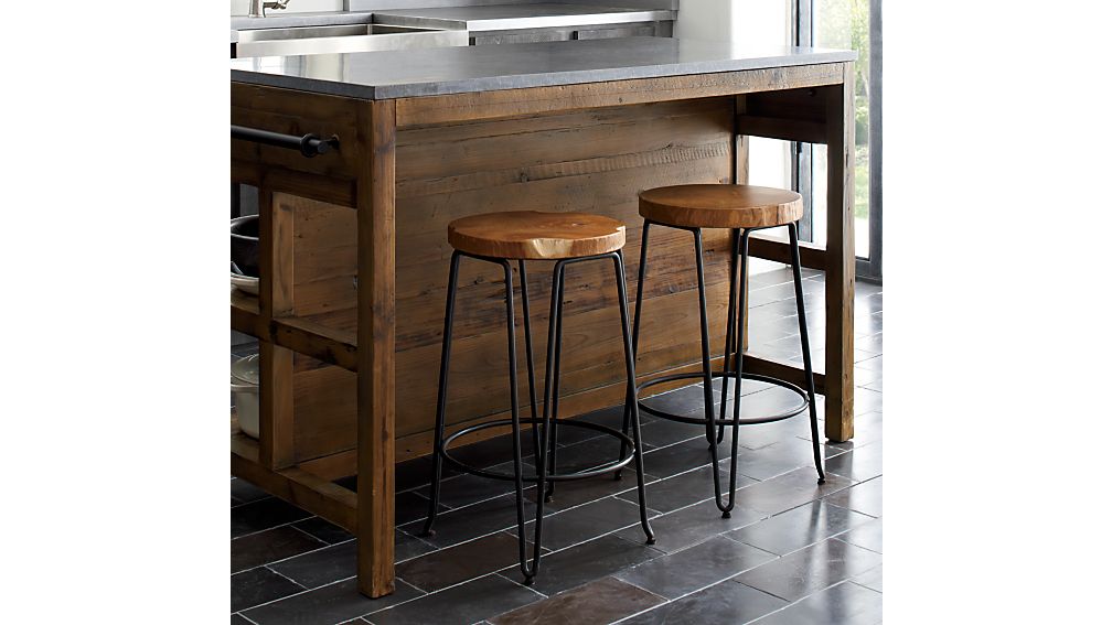 Bluestone Reclaimed Wood Large Kitchen Island Crate and Barrel