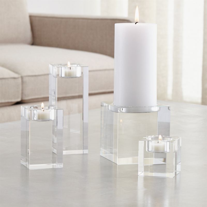 Oslo Crystal Candle Holders Crate And Barrel