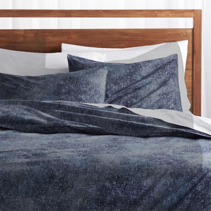 Ostin Blue King Duvet Cover Reviews Crate And Barrel