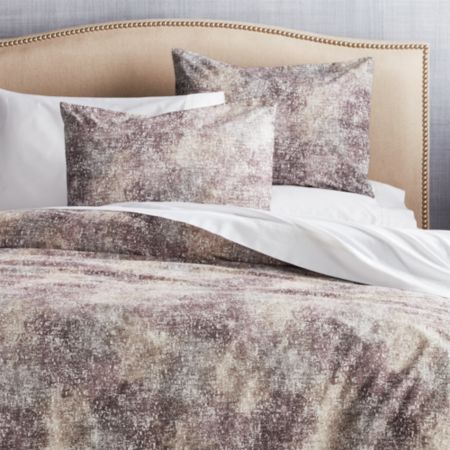 Ostin Plum Duvet Covers And Pillow Shams Crate And Barrel
