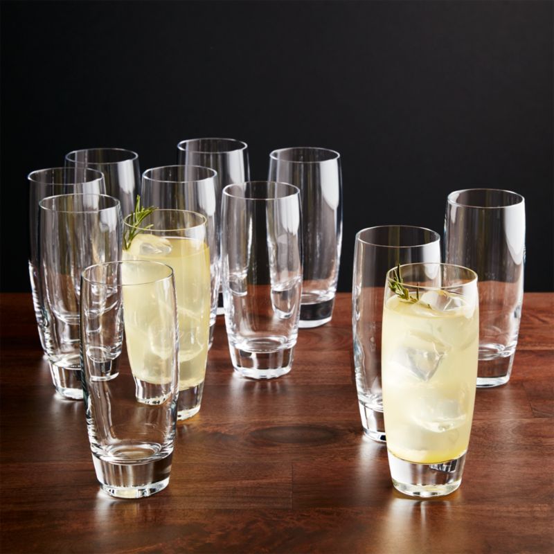 Otis Tall Drink Glasses, Set of 12 + Reviews | Crate and Barrel