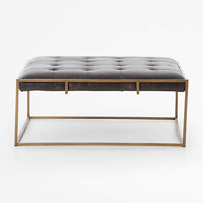 Ottilie Square Leather Coffee Table Reviews Crate And Barrel Canada