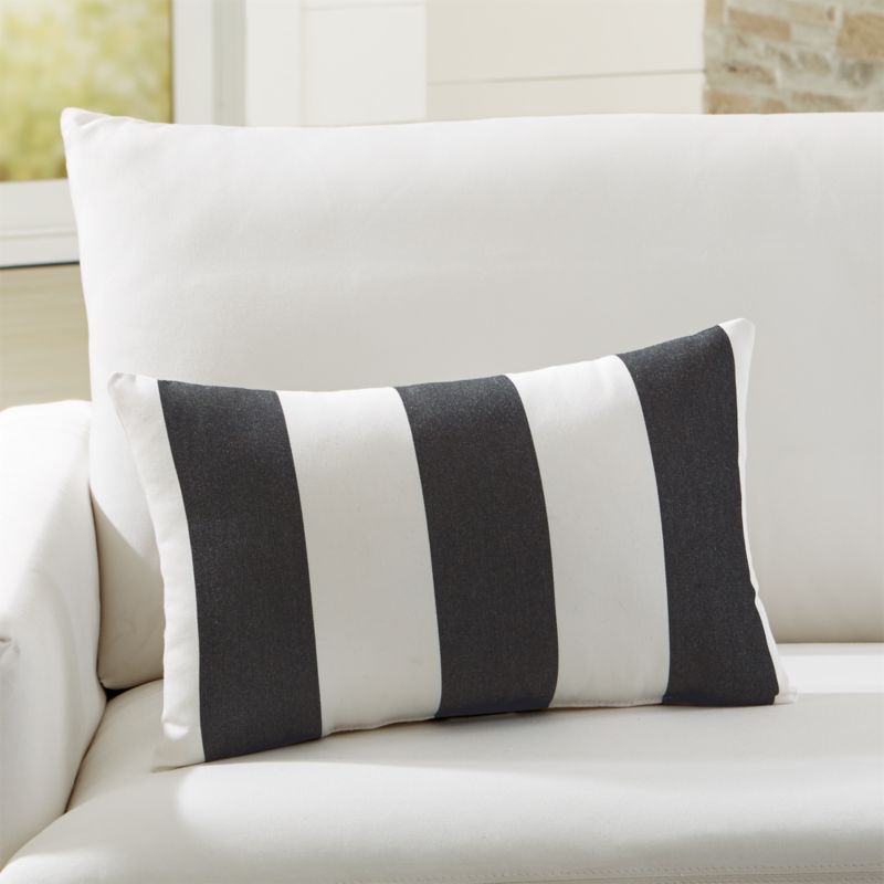 black and white cabana stripe outdoor cushions