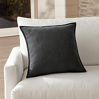 Sunbrella ® Charcoal 20" Sq. Outdoor Pillow