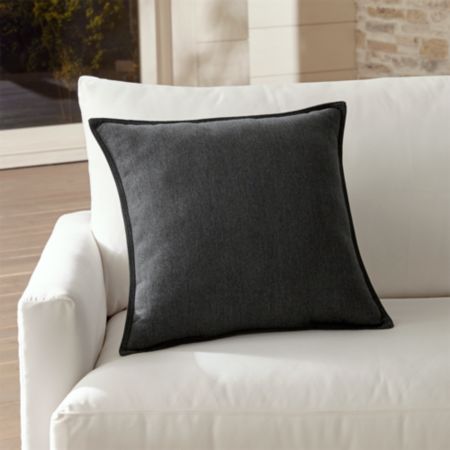 Sunbrella Charcoal Outdoor Pillow Reviews Crate And Barrel