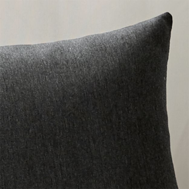 Sunbrella Charcoal Outdoor Lumbar Pillow in Outdoor Pillows + Reviews