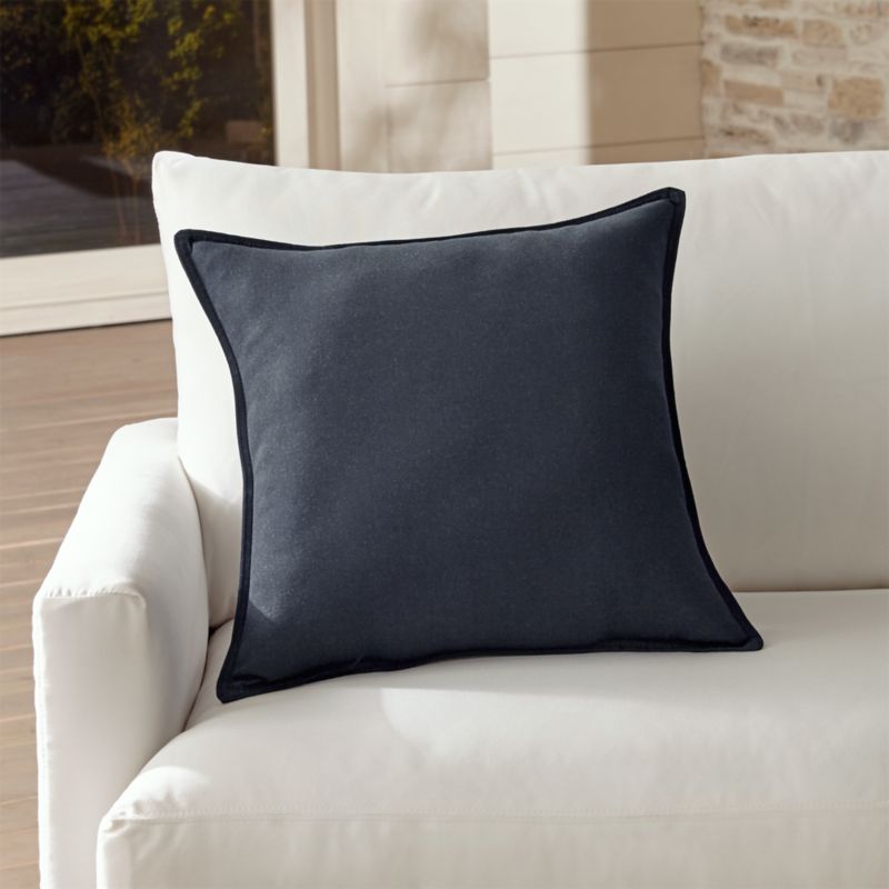 Sunbrella Navy Outdoor Pillow + Reviews Crate and Barrel