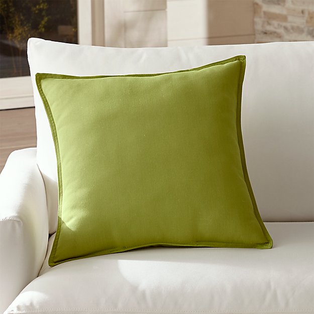 Sunbrella Green Outdoor Pillow | Crate and Barrel