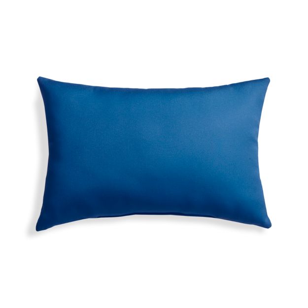 Sunbrella Mediterranean Blue Outdoor Lumbar Pillow in Outdoor Pillows