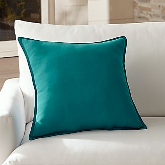 Sunbrella ® Bold Turquoise 20" Sq. Outdoor Pillow