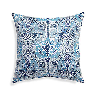 Aqualinks Blue Outdoor Lumbar Pillow | Crate and Barrel