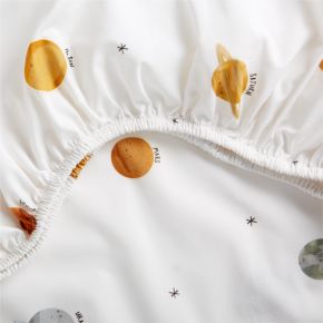 Image of Stay Cool Outer Orbit 100% Organic Cotton Baby Crib Fitted Sheet
