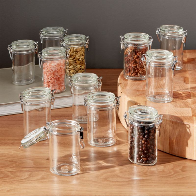 mini glass spice jars