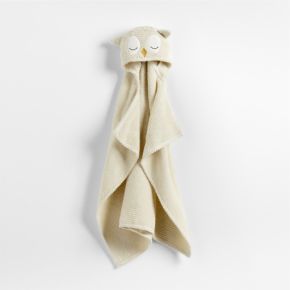 Image of Owl 100% Organic Cotton Hooded Baby Towel