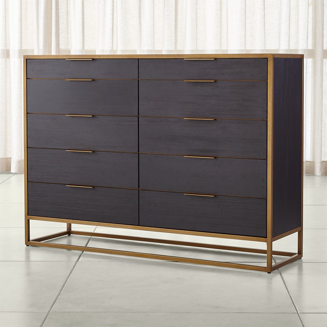 Oxford Black 10Drawer Tall Dresser + Reviews Crate and