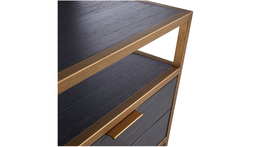 Oxford Black 2Drawer Nightstand in Nightstands + Reviews Crate and