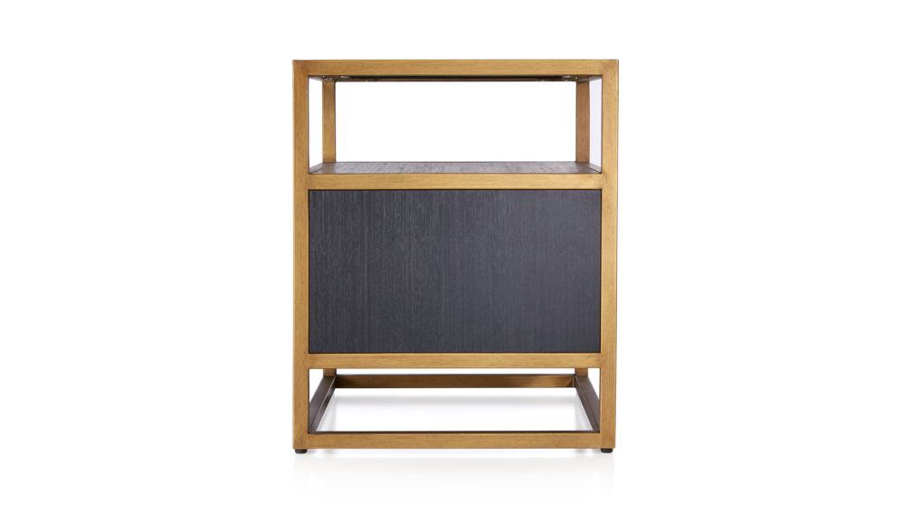 Oxford Black 2Drawer Nightstand + Reviews Crate and Barrel
