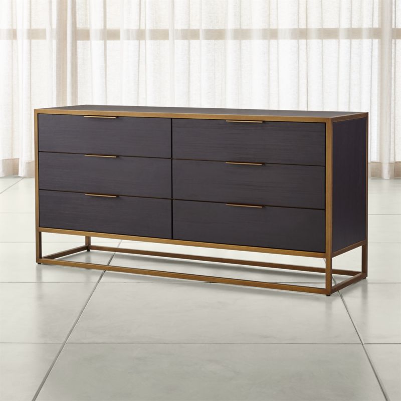 Oxford Black 6 Drawer Dresser Crate And Barrel