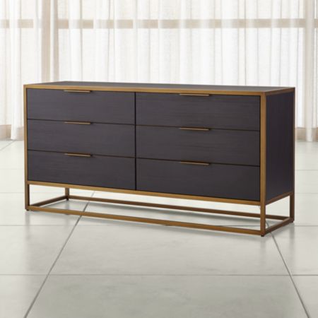 Oxford Black 6 Drawer Dresser Reviews Crate And Barrel