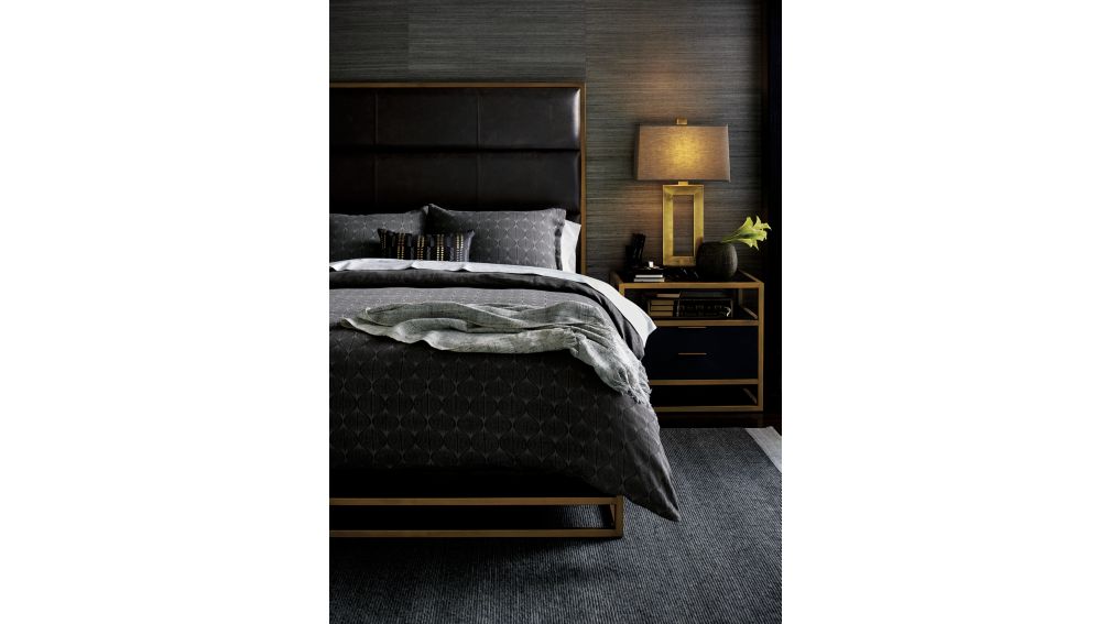 Oxford Black 2Drawer Nightstand + Reviews Crate and Barrel