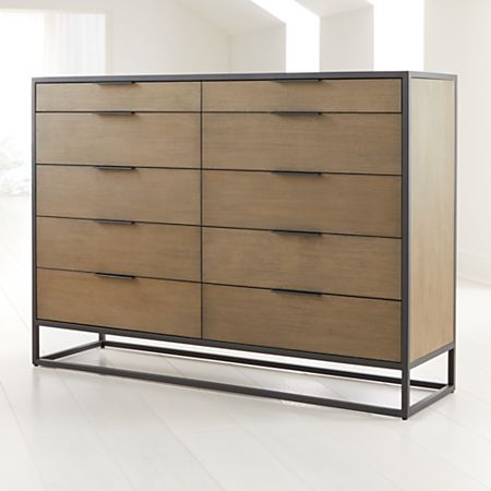 Oxford Shale 10 Drawer Tall Dresser Reviews Crate And Barrel