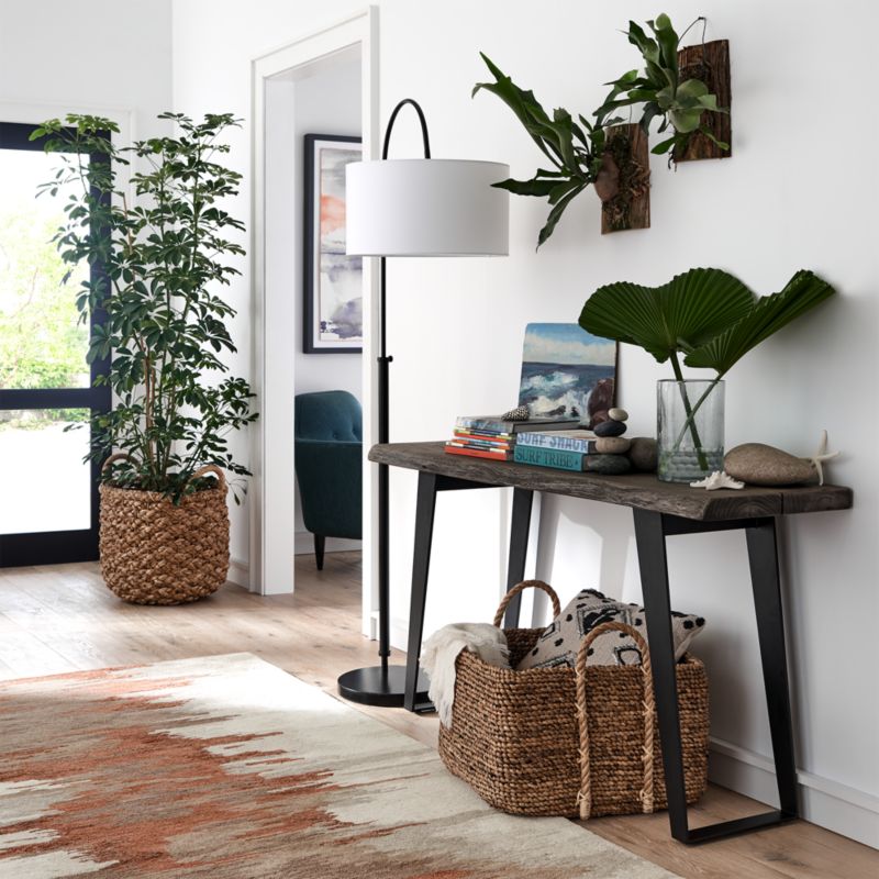Tyler Square Basket With Rope Handle Low + Reviews | Crate and Barrel