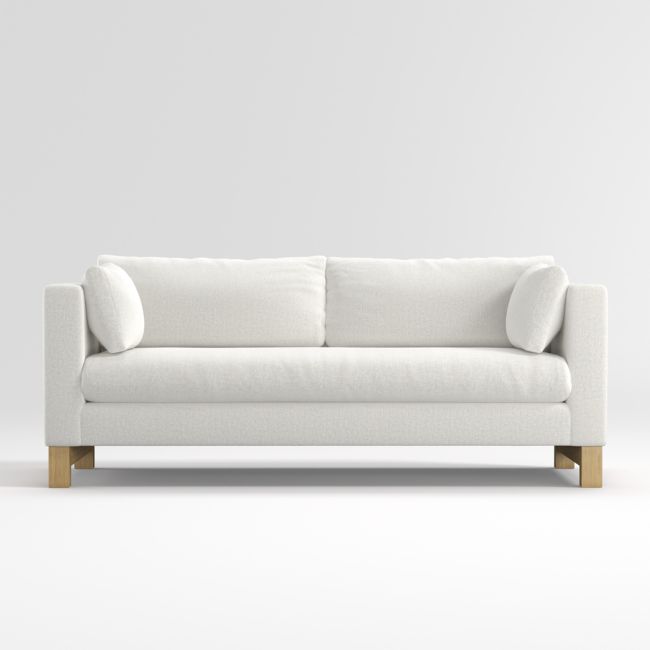 Online Designer Combined Living/Dining Pacific Bench Track Arm Sofa with Wood Legs