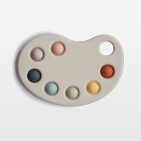 Image of Mushie Silicone Paint Palette Baby Press Toy