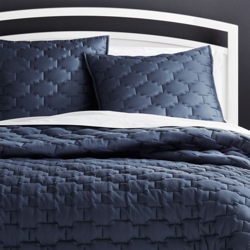 Palazzo Blue Quilt King Reviews Crate And Barrel