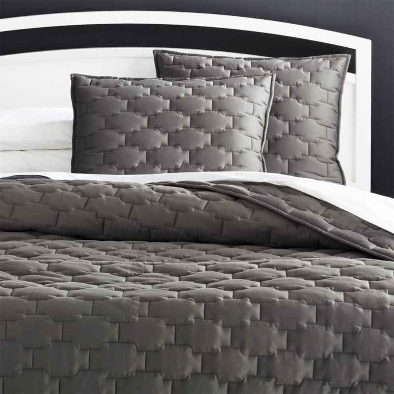 Palazzo Grey Quilt King Reviews Crate And Barrel