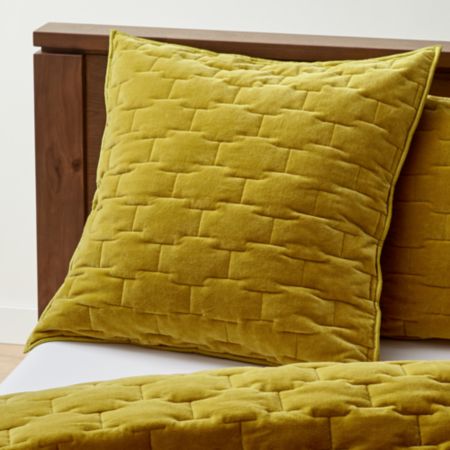 Palazzo Euro Mustard Yellow Velvet Sham Reviews Crate And