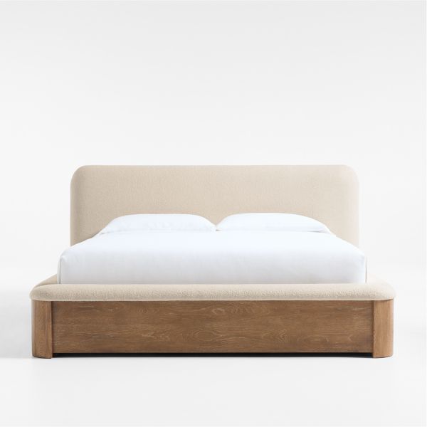 Palermo Wood & Upholstered 2-Drawer King Storage Bed
