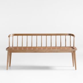Pali Light Brown Wood Dining Bench