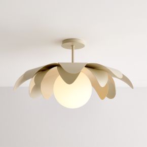 Image of Palm Cream 24" Flush Mount Ceiling Light
