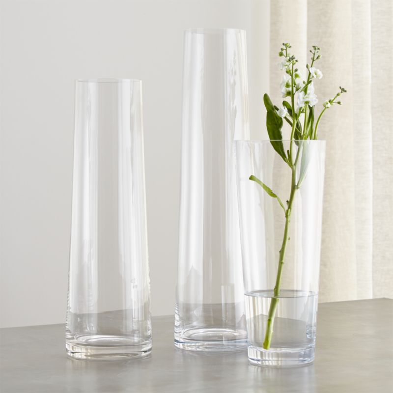 Palmetto Tall Glass Floor Vases | Crate and Barrel