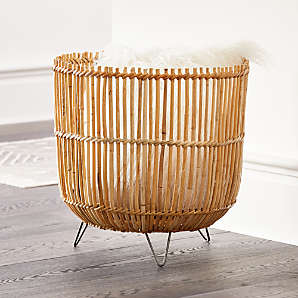 blanket basket with lid