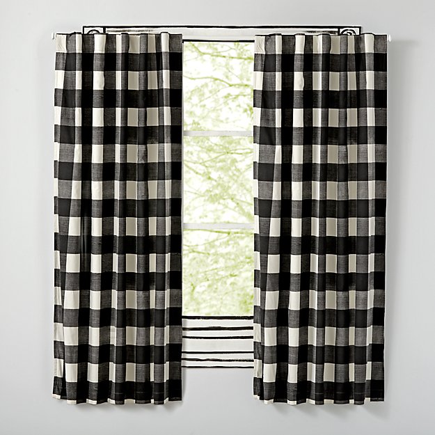 Black Buffalo Check Curtain Crate And Barrel