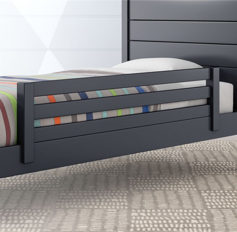 Parke Charcoal Bed Rail + Reviews Crate and Barrel