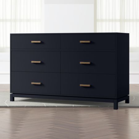 Kids Parke Navy Blue 6 Drawer Dresser Reviews Crate And Barrel