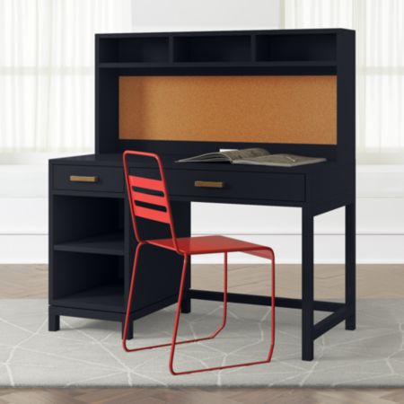Kids Parke Navy Blue Desk And Hutch Crate And Barrel Canada