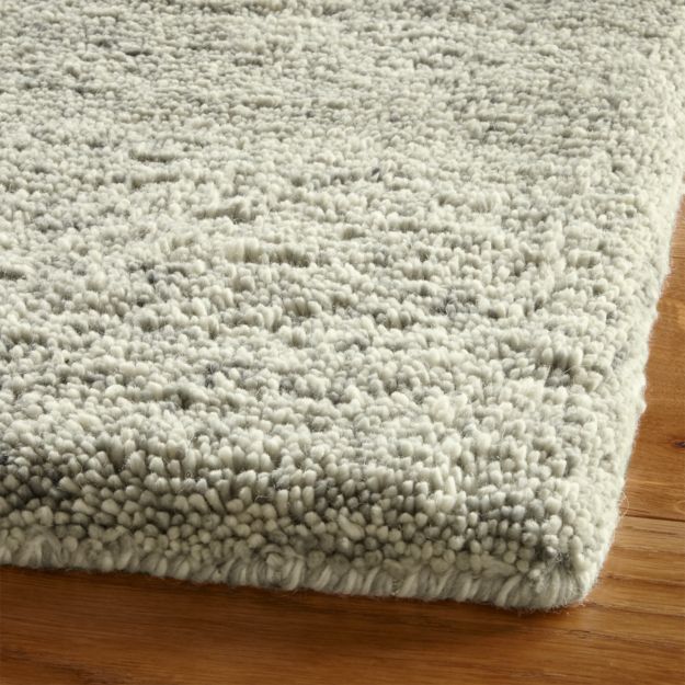 Parker Dove Grey 8x10 Wool Shag Rug | Crate and Barrel