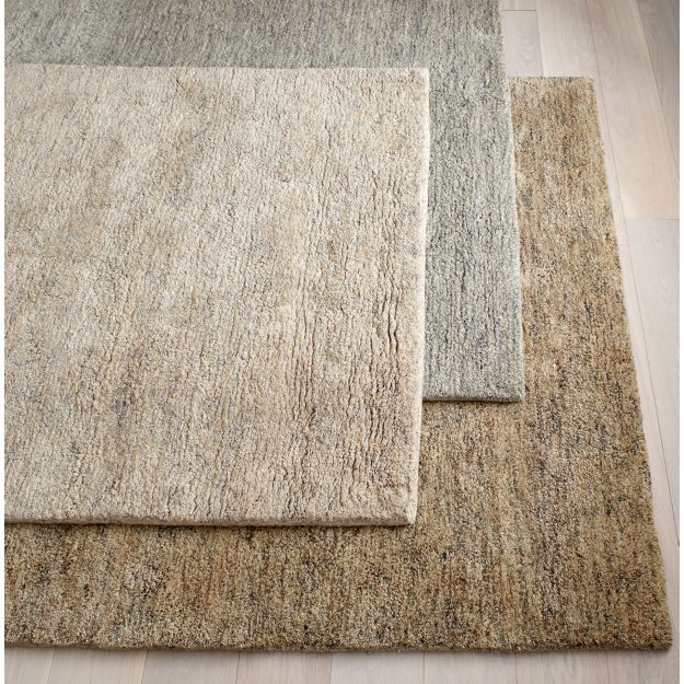 Parker Dove Grey 8x10 Wool Shag Rug Crate and Barrel