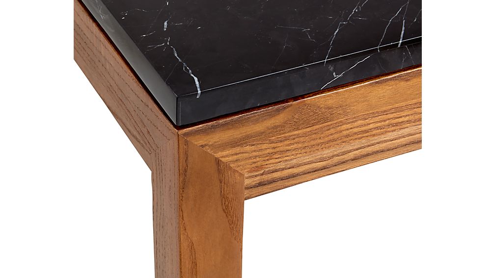 Parsons Black Marble Top/ Elm Base 48x28 Small Rectangular ...