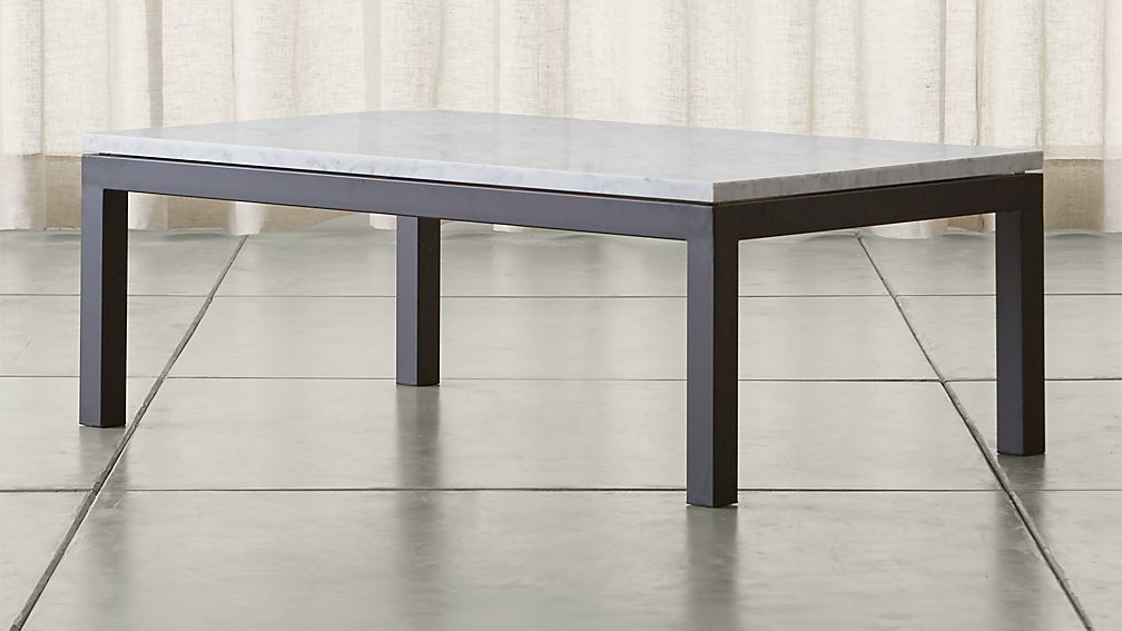 Parsons White Marble Top Dark Steel Base 48x28 Small Rectangular Parsons White Marble Top Dark Steel Base 48x28 Small Rectangular Coffee Table Reviews Crate And Barrel