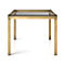 Parsons Clear Glass Top/ Brass Base 60x36 Dining Table | Crate and Barrel