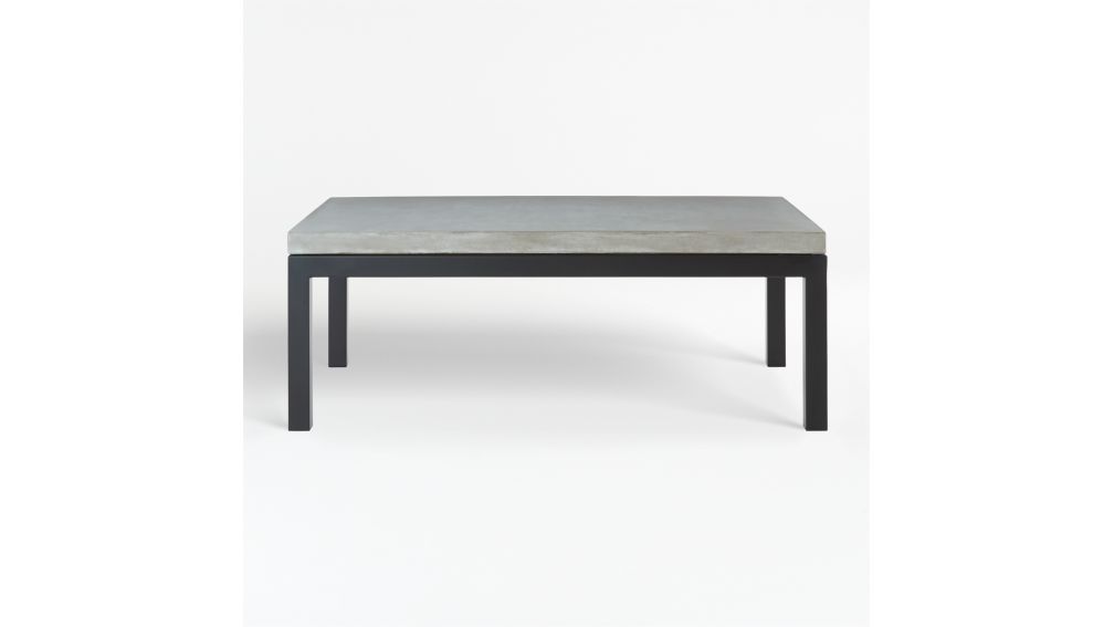 Parsons Concrete Top/ Dark Steel Base 48x28 Small Rectangular Coffee