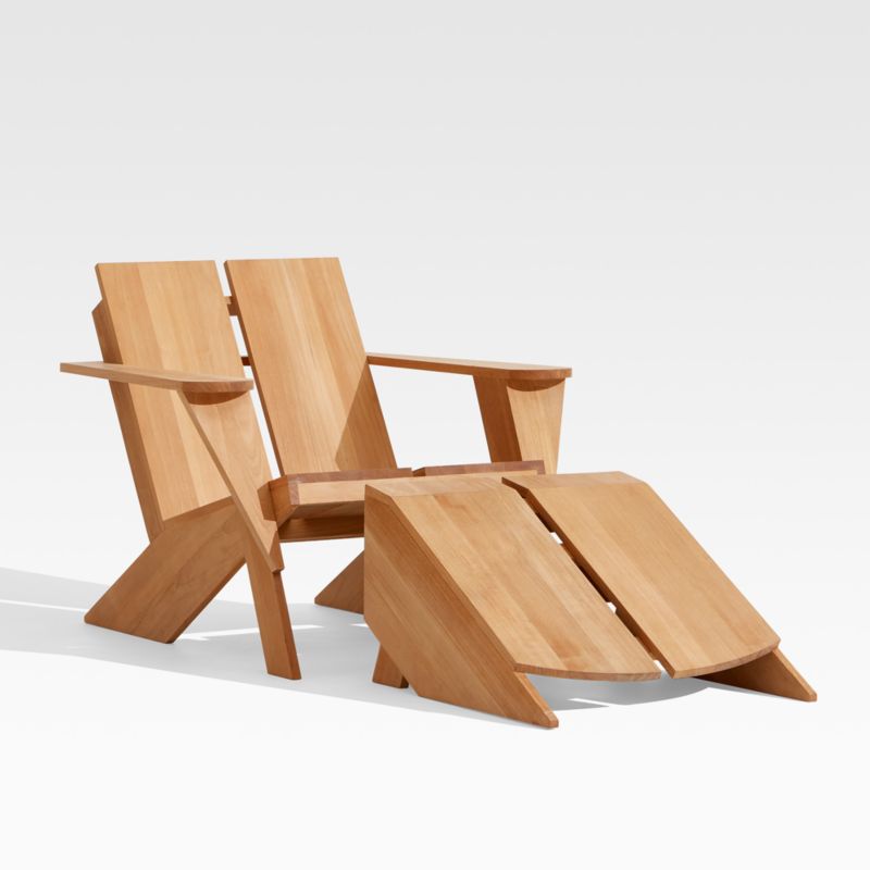 Online Designer Patio Paso Teak Wood Outdoor Adirondack Chair