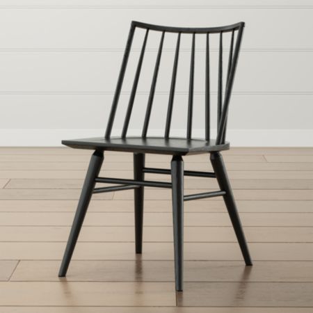 Paton Black Oak Windsor Dining Chair Reviews Crate And Barrel