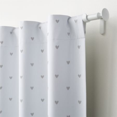 Pattern Play Grey Heart Blackout Curtain Panel 44 X96 Crate And